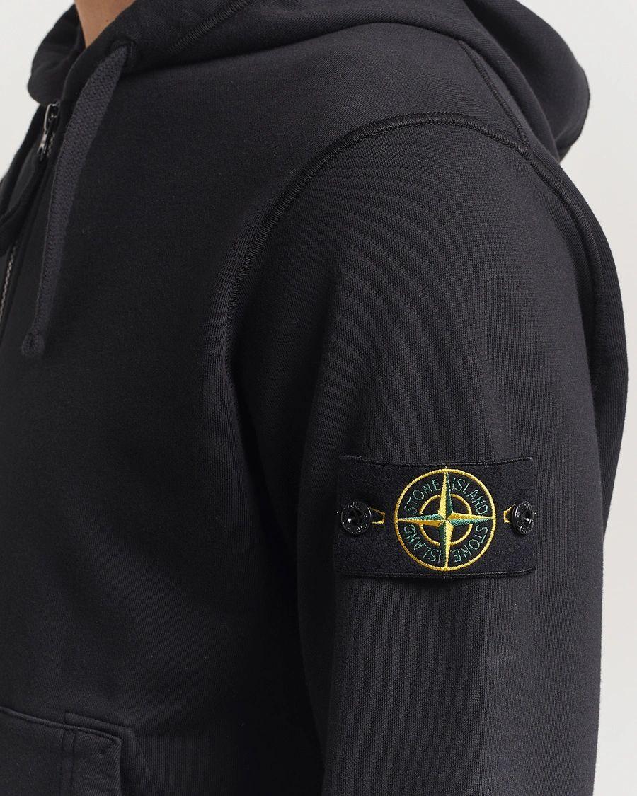 Stone Island Zip Hoodie Black