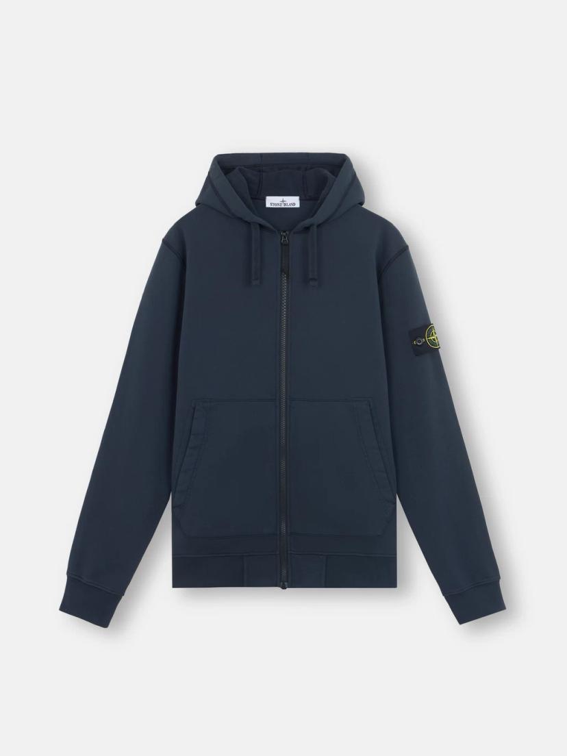 Stone Island Zip Hoodie Navy