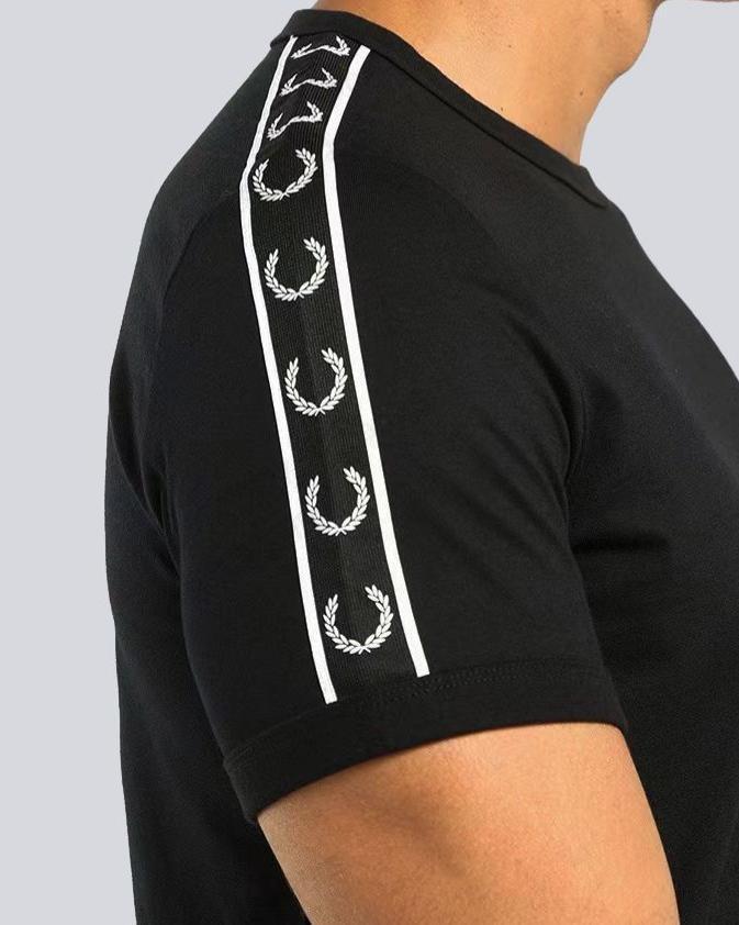 Fred Perry Taped Black Silver