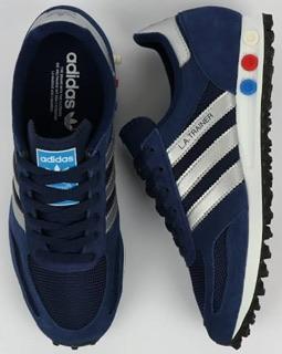 Adidas LA Trainer Navy List Silver